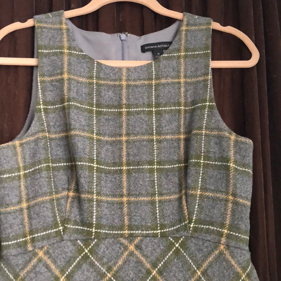 Banana Republic Grey A-Line Wool Dress size 8 - Picture 4 of 5